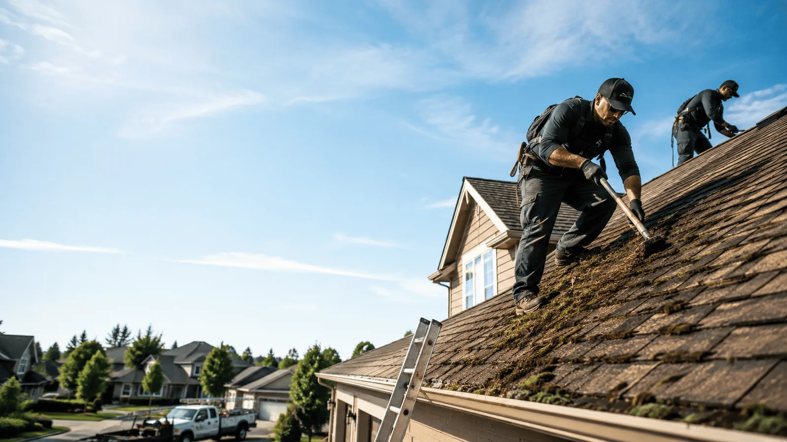 Roof Moss Removal in Three Bridges, NJ near me